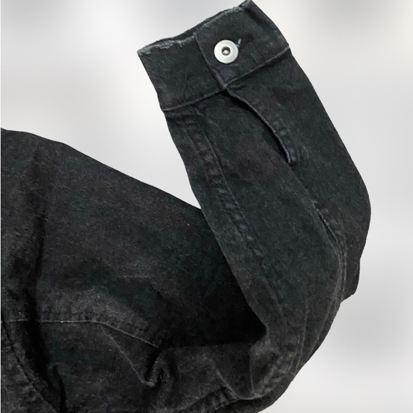 Frwd black denim jacket button down thrashed look youth 10-12 - Picture 3 of 5